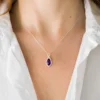 Sambia-Amethyst-Goldanhänger