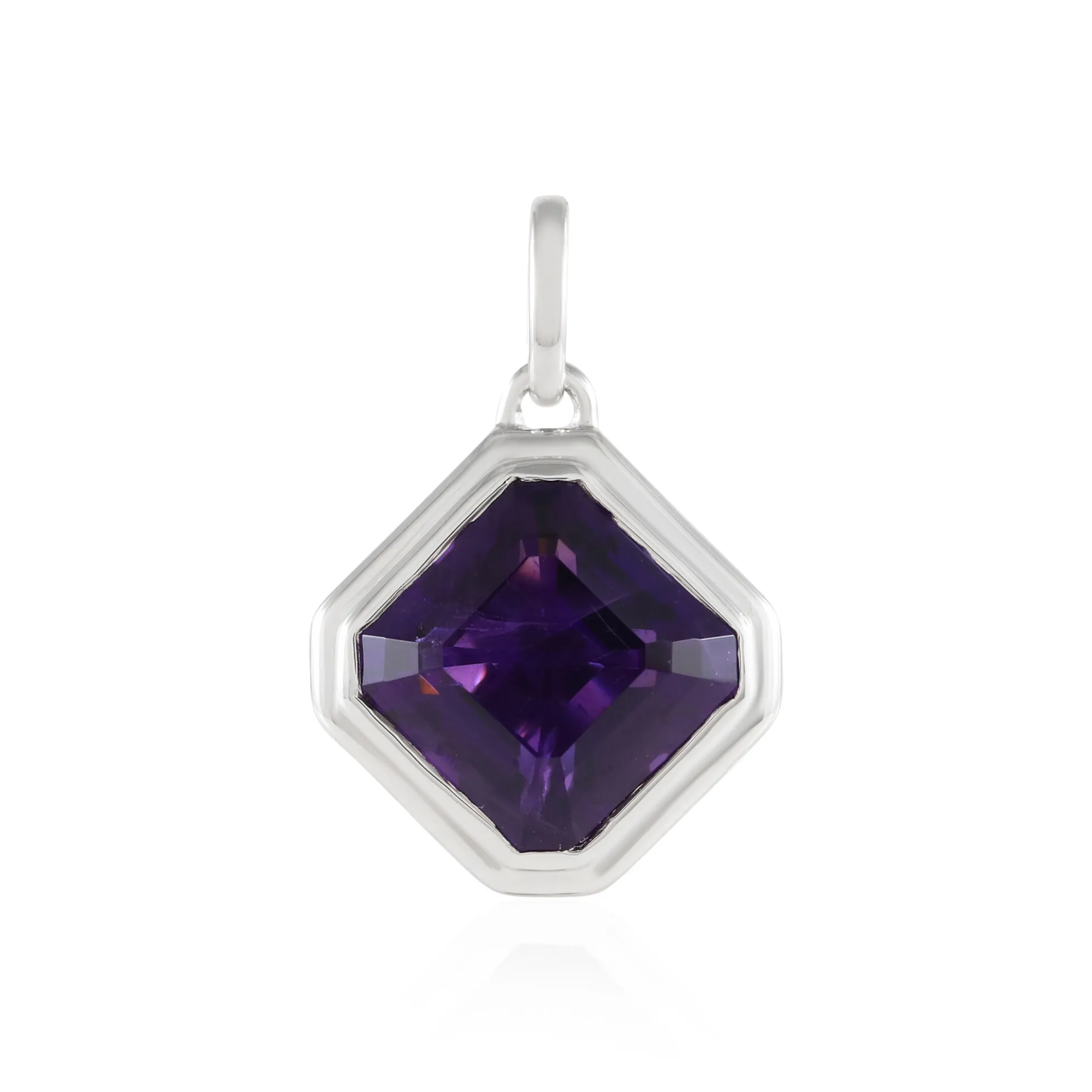 Sambia-Amethyst-Silberanhänger