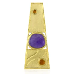 Sambia-Amethyst-Silberanhänger
