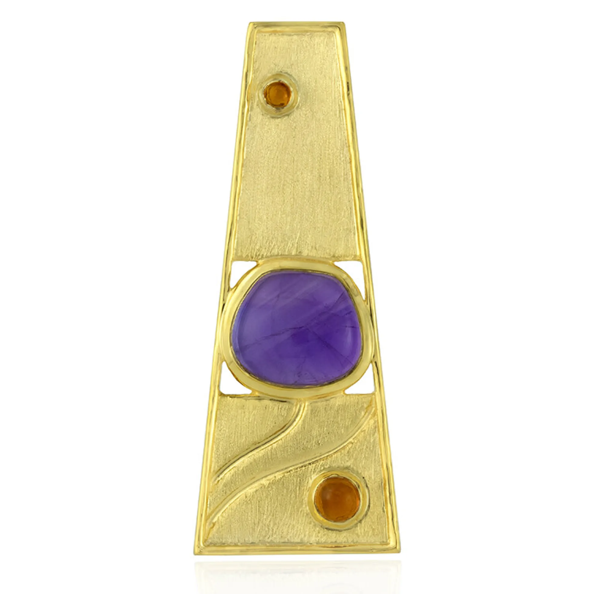 Sambia-Amethyst-Silberanhänger