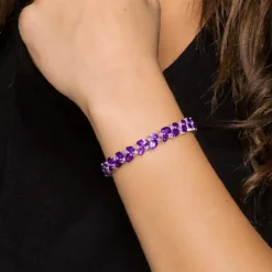 Sambia-Amethyst-Silberarmband