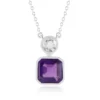 Sambia-Amethyst-Silbercollier