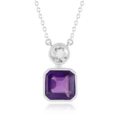 Sambia-Amethyst-Silbercollier