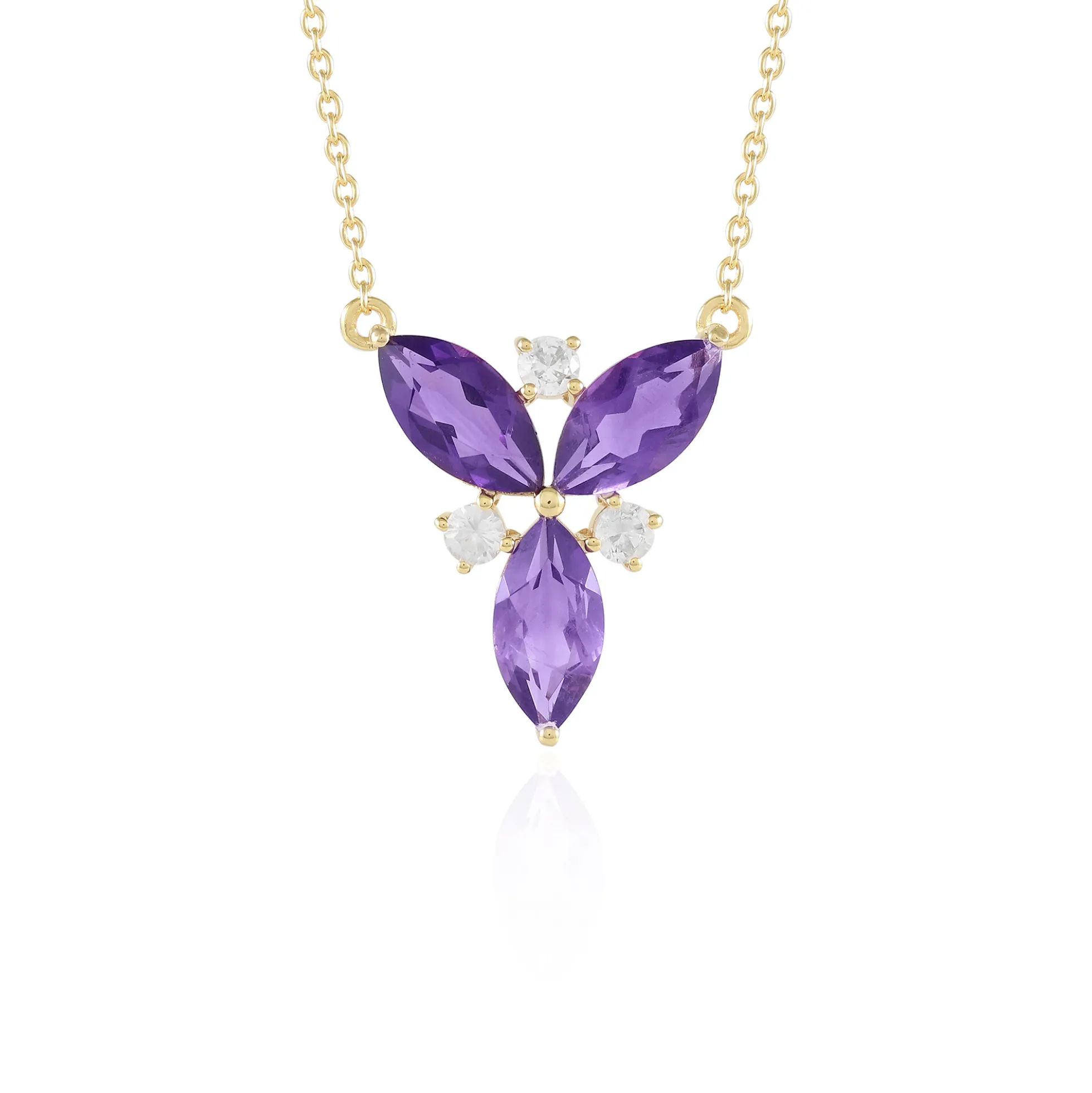 Sambia-Amethyst-Silbercollier