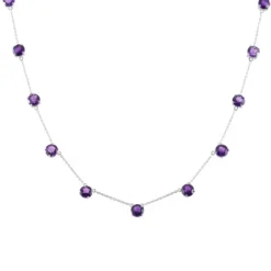 Sambia-Amethyst-Silbercollier