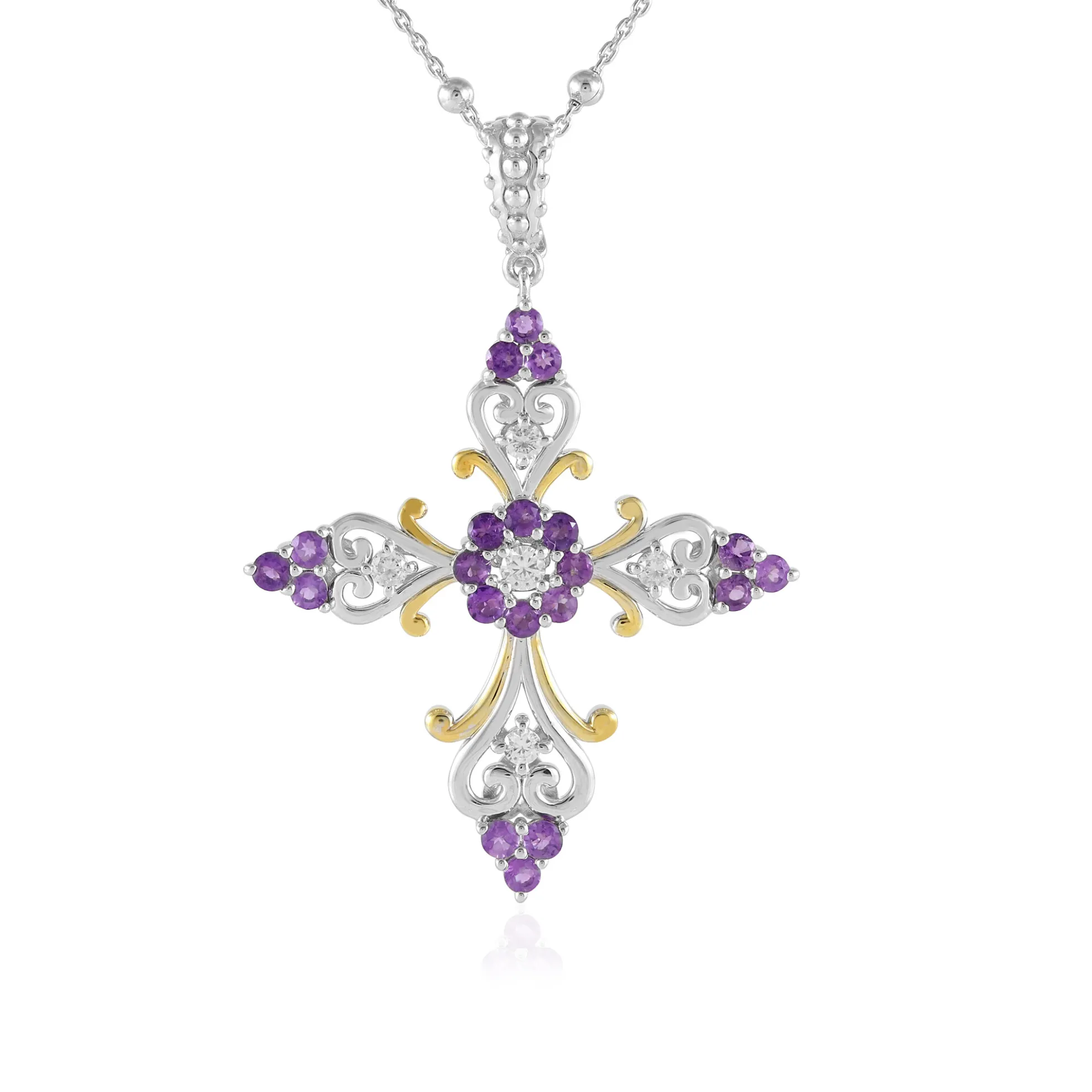 Sambia-Amethyst-Silberhalskette