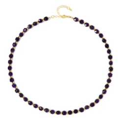 Sambia-Amethyst-Silberhalskette