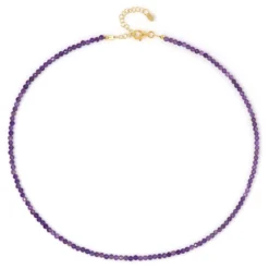 Sambia-Amethyst-Silberhalskette