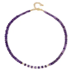 Sambia-Amethyst-Silberhalskette