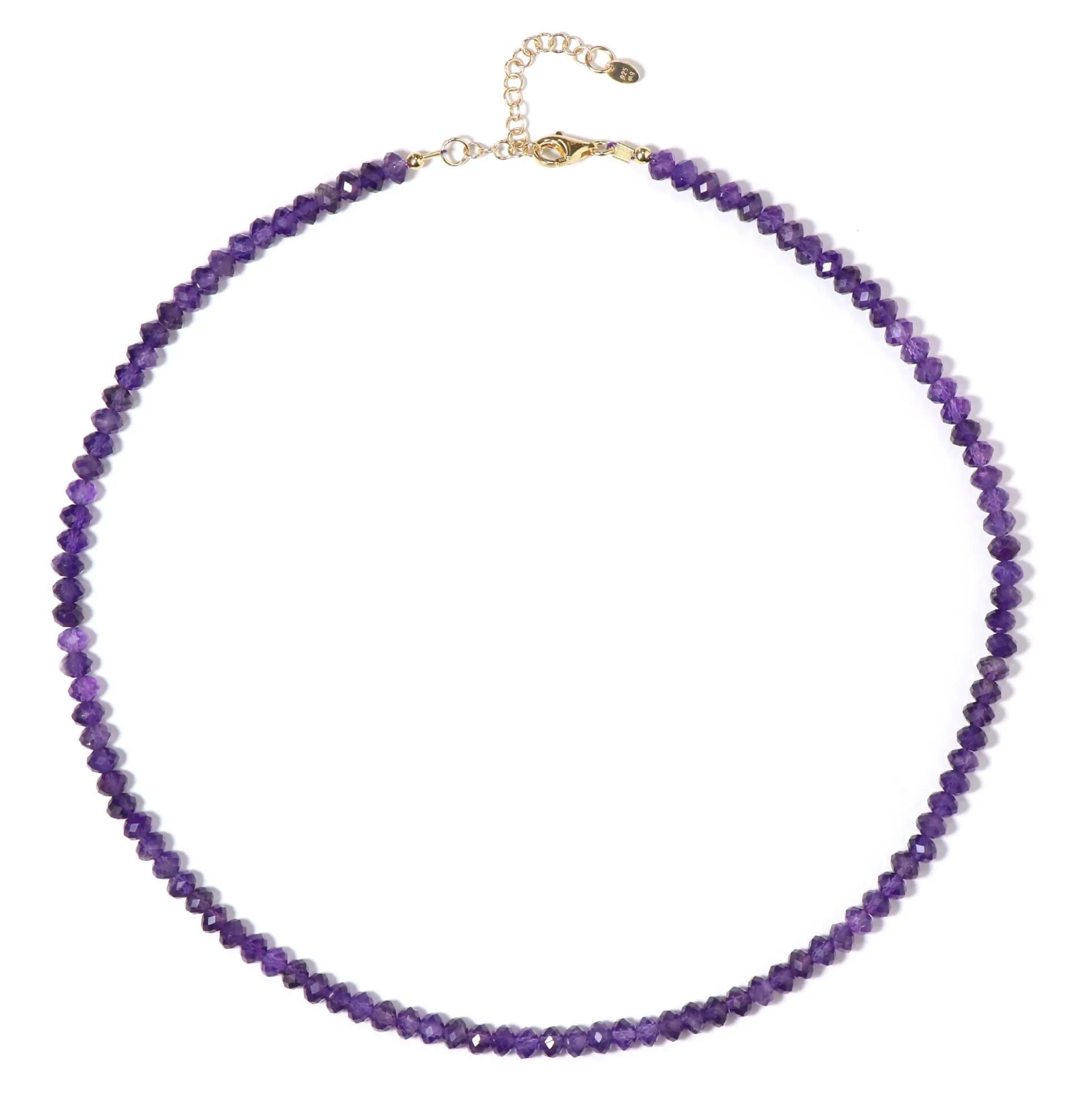 Sambia-Amethyst-Silberhalskette