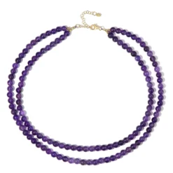Sambia-Amethyst-Silberhalskette
