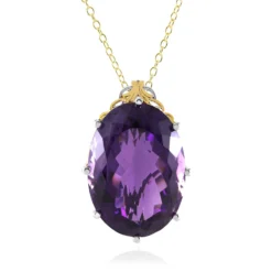 Sambia-Amethyst-Silberhalskette