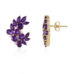 Sambia-Amethyst-Silberohrringe