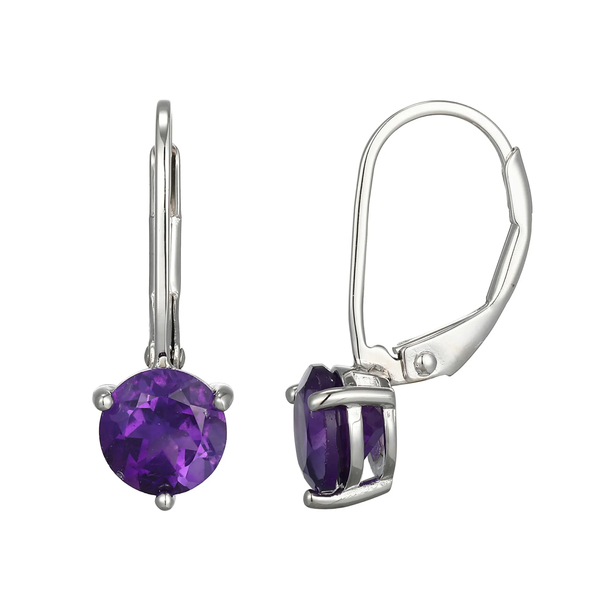 Sambia-Amethyst-Silberohrringe