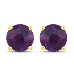 Sambia-Amethyst-Silberohrringe