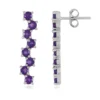 Sambia-Amethyst-Silberohrringe
