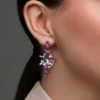 Sambia-Amethyst-Silberohrringe