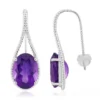Sambia-Amethyst-Silberohrringe