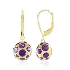 Sambia-Amethyst-Silberohrringe