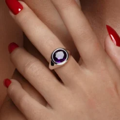 Sambia-Amethyst-Silberring