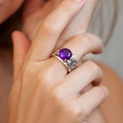 Sambia-Amethyst-Silberring