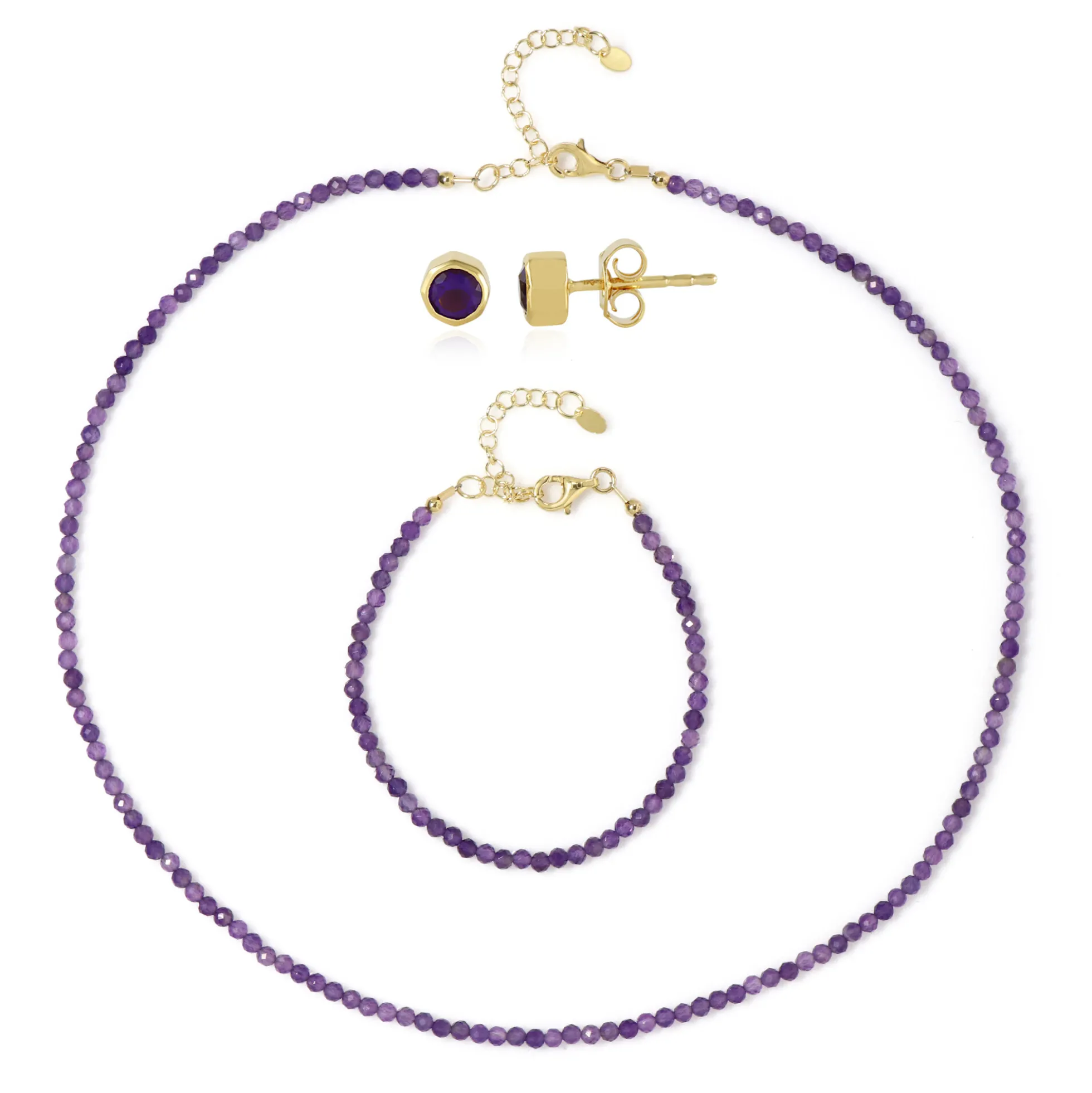 Sambia-Amethyst-Silberset