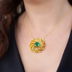 Sambia-Smaragd-Goldcollier