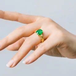 Sambia-Smaragd-Goldring