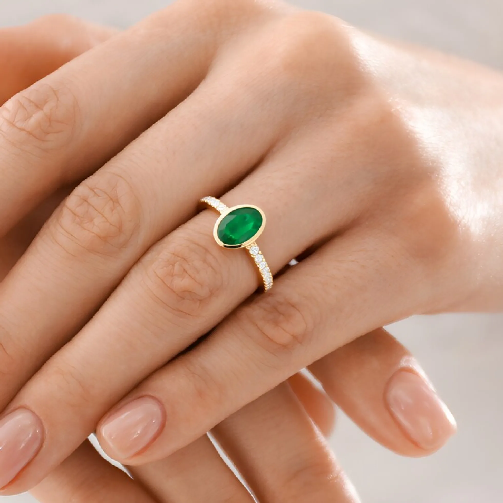 Sambia-Smaragd-Goldring