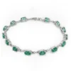 Sambia-Smaragd-Silberarmband