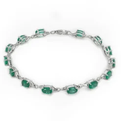 Sambia-Smaragd-Silberarmband