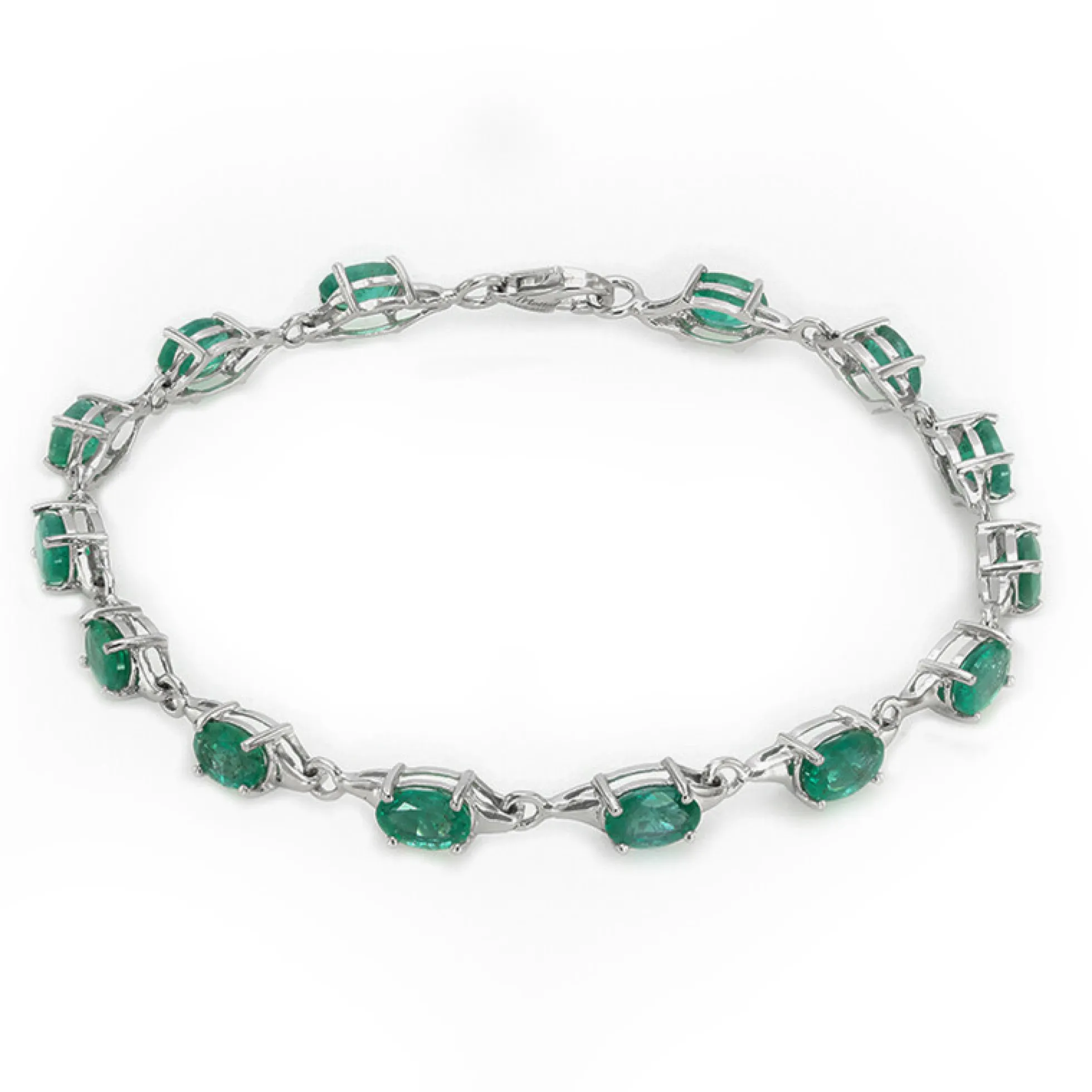 Sambia-Smaragd-Silberarmband