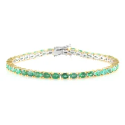 Sambia-Smaragd-Silberarmband