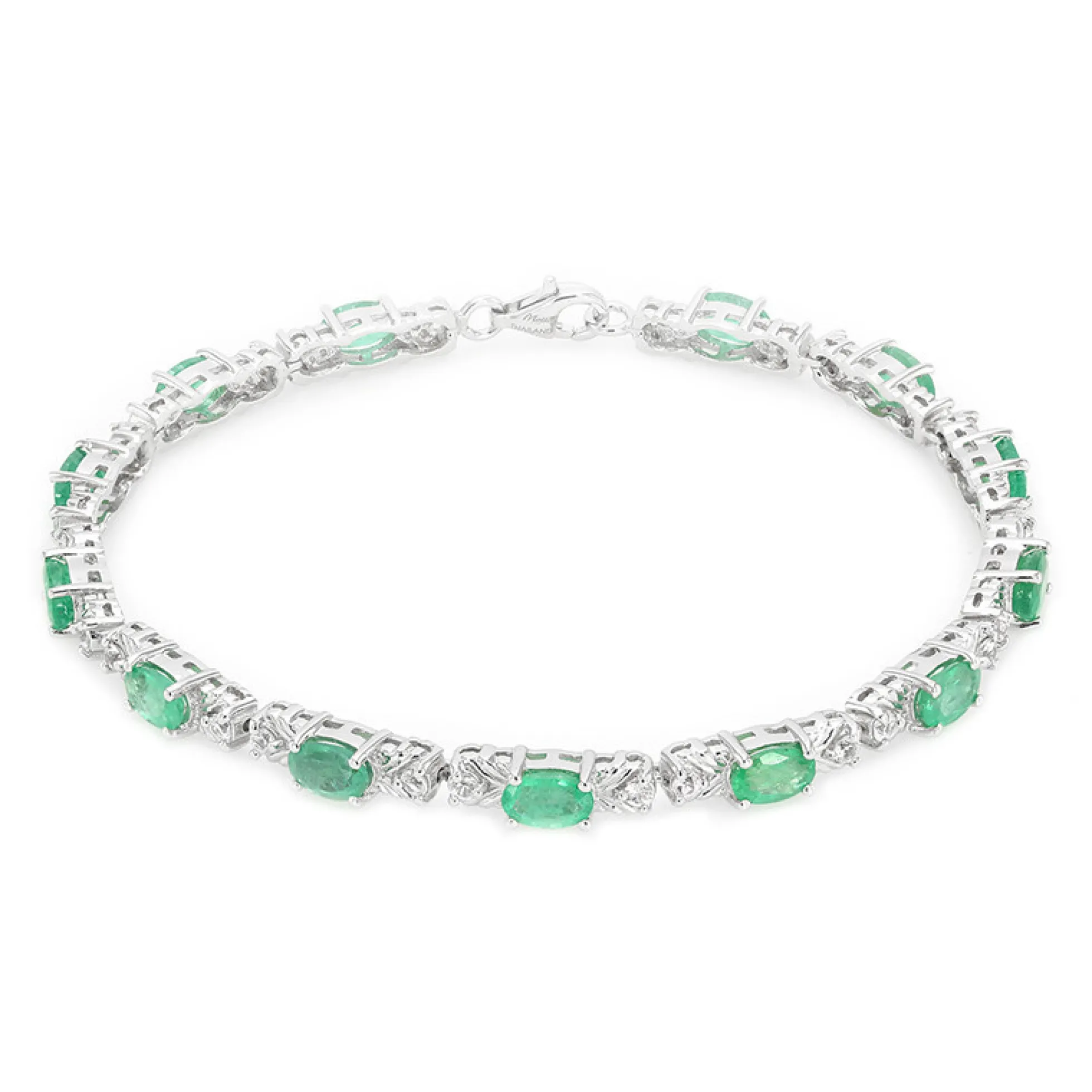 Sambia-Smaragd-Silberarmband