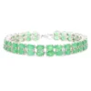 Sambia-Smaragd-Silberarmband