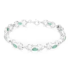Sambia-Smaragd-Silberarmband