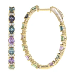 Saphir-Goldohrringe