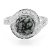 Schneeflocken-Obsidian-Silberring