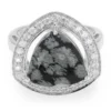 Schneeflocken-Obsidian-Silberring