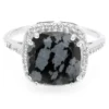 Schneeflocken-Obsidian-Silberring