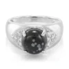 Schneeflocken-Obsidian-Silberring