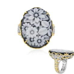 Schwarzer Achat-Silberring