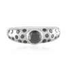 Schwarzer Brillant-Goldring