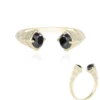Schwarzer Brillant-Goldring