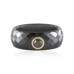 Schwarzer Brillant-Keramikring