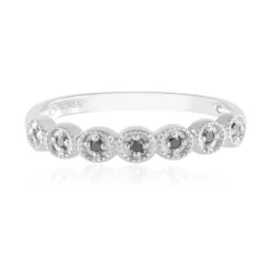 Schwarzer Brillant-Silberring
