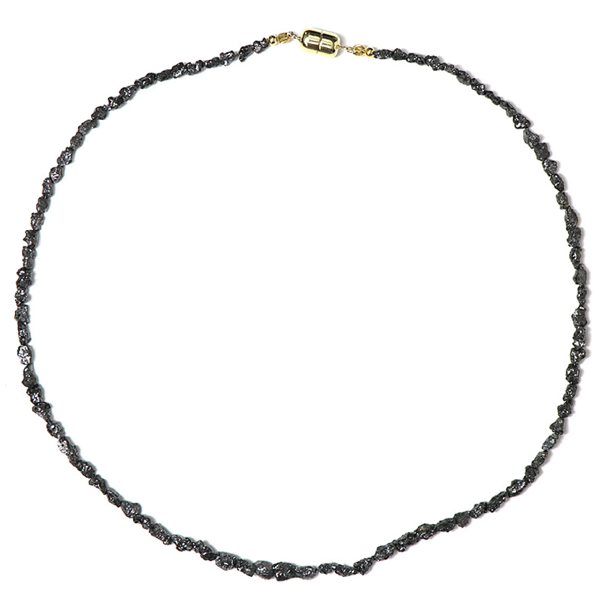 Schwarzer Diamant-Silberhalskette