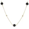 Schwarzer Onyx-Goldcollier