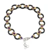 Schwarzer Onyx-Silberarmband