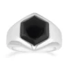 Schwarzer Onyx-Silberring